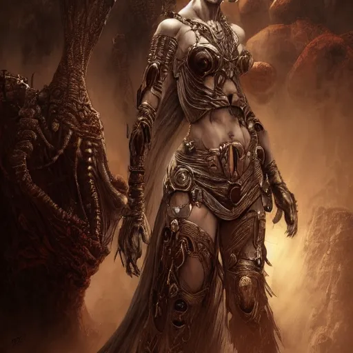 Image similar to a princess of mars, intricate detail, royo, klimt, miro, vallejo, frazetta, giger, whealan, hd, unreal engine,