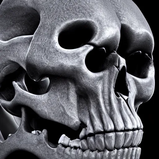 Prompt: A skull of an alien creature, intricate, bones, 35mm, photorealistic, realistic, depth of field, photography, high definition, 8k