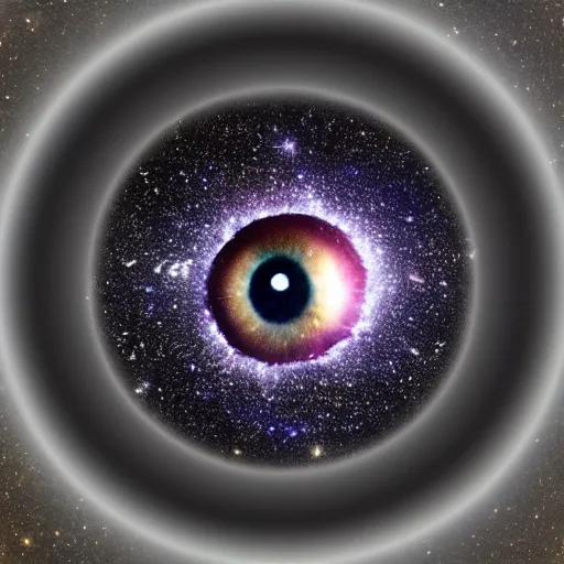 Prompt: an eye with a galaxy inside