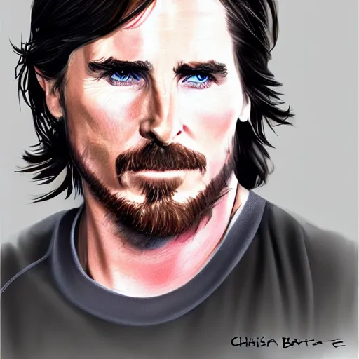 Prompt: Christian Bale, Digital painting, Highly detailed, colour
