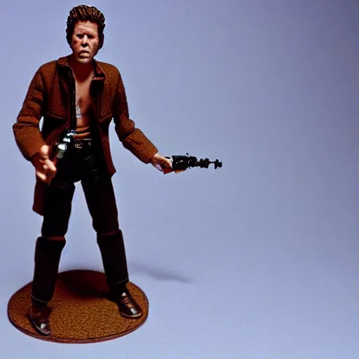 Image similar to Tom Waits as a Star Wars action figure from the 1980s