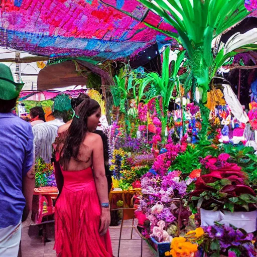 Prompt: feria de las flores in medellin concept art, colorful, atmospheric