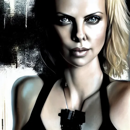 Image similar to charlize theron by raymond swanland