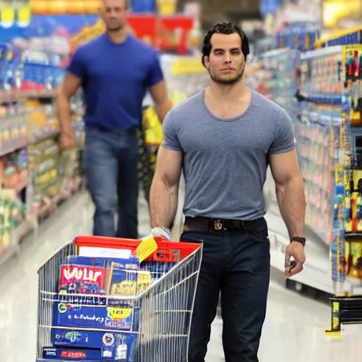 Image similar to henry cavill working at walmart