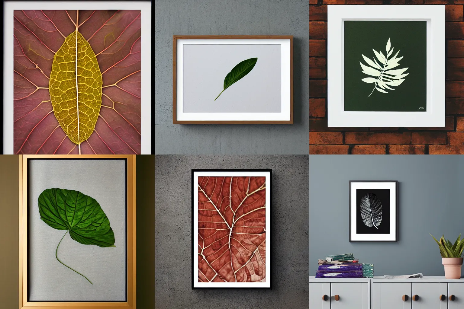 Prompt: single framed botanical leaf print satellite photo