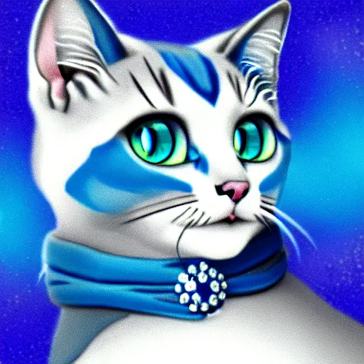 Prompt: a sapphire cat