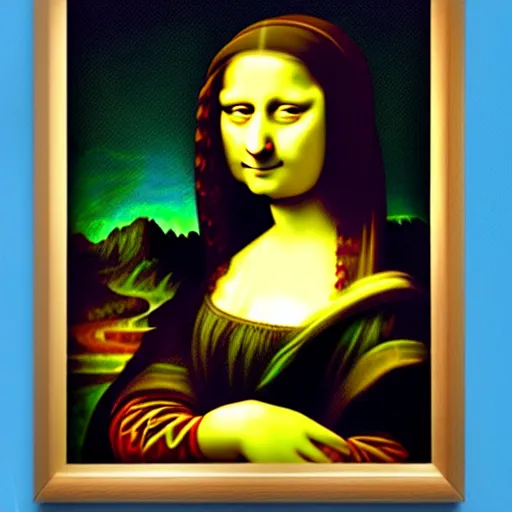 Image similar to Marge Simpson as the Mona Lisa