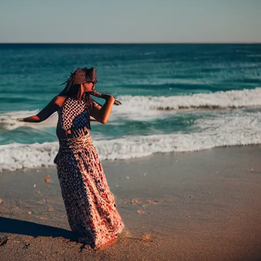 Image similar to a beautiful girl standing on the beach