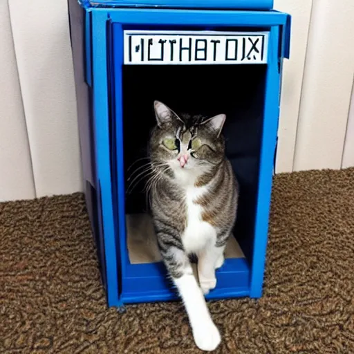 Prompt: cat tardis