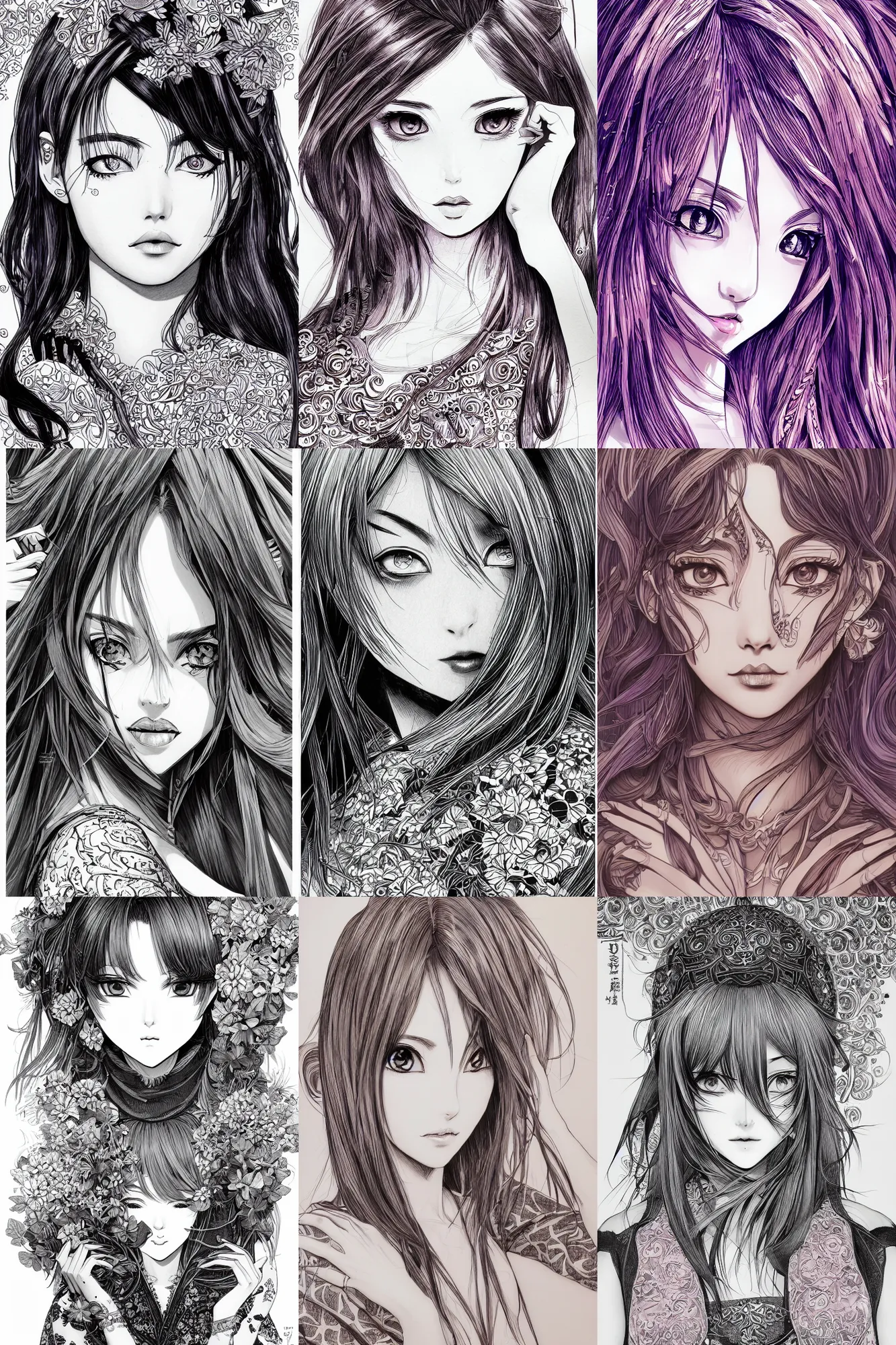 Prompt: highly-detailed pen and ink manga of an attractive young woman, high-detailed irises, intricate, elegant, highly detailed, colorful, digital painting, trending on Artstation, concept art, smooth, sharp focus, illustration, colorful