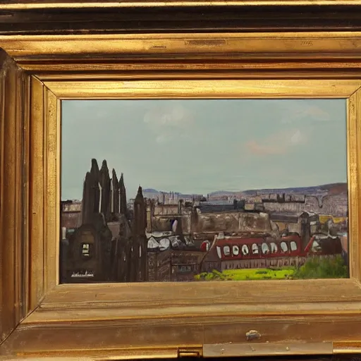 Prompt: an oil painting of Edinburgh