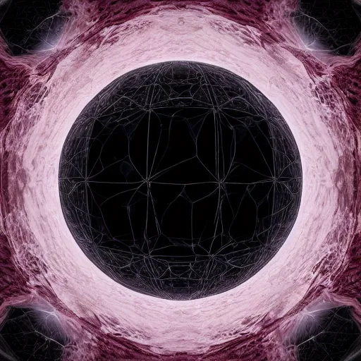 Prompt: loneliness and fear in a red future sphere limbo abstract dark highly detailed in cubes