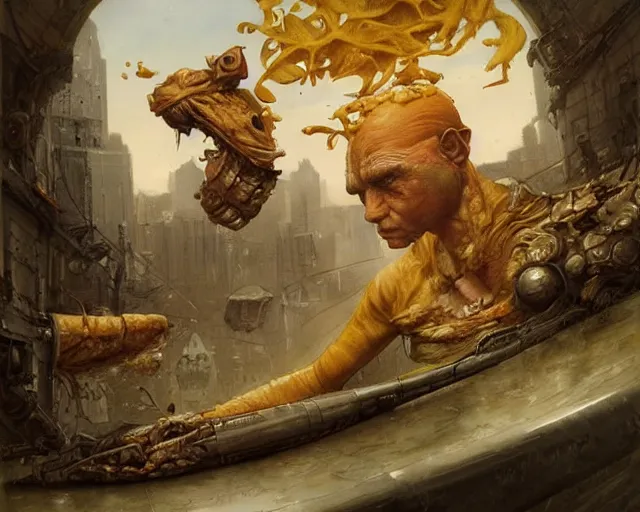 Image similar to a car made of cheese, many holes, concept art by joao ruas, highly detailed, hyperrealistic, artgerm, Tomasz Alen Kopera, Peter Mohrbacher, donato giancola, Joseph Christian Leyendecker, WLOP, Boris Vallejo