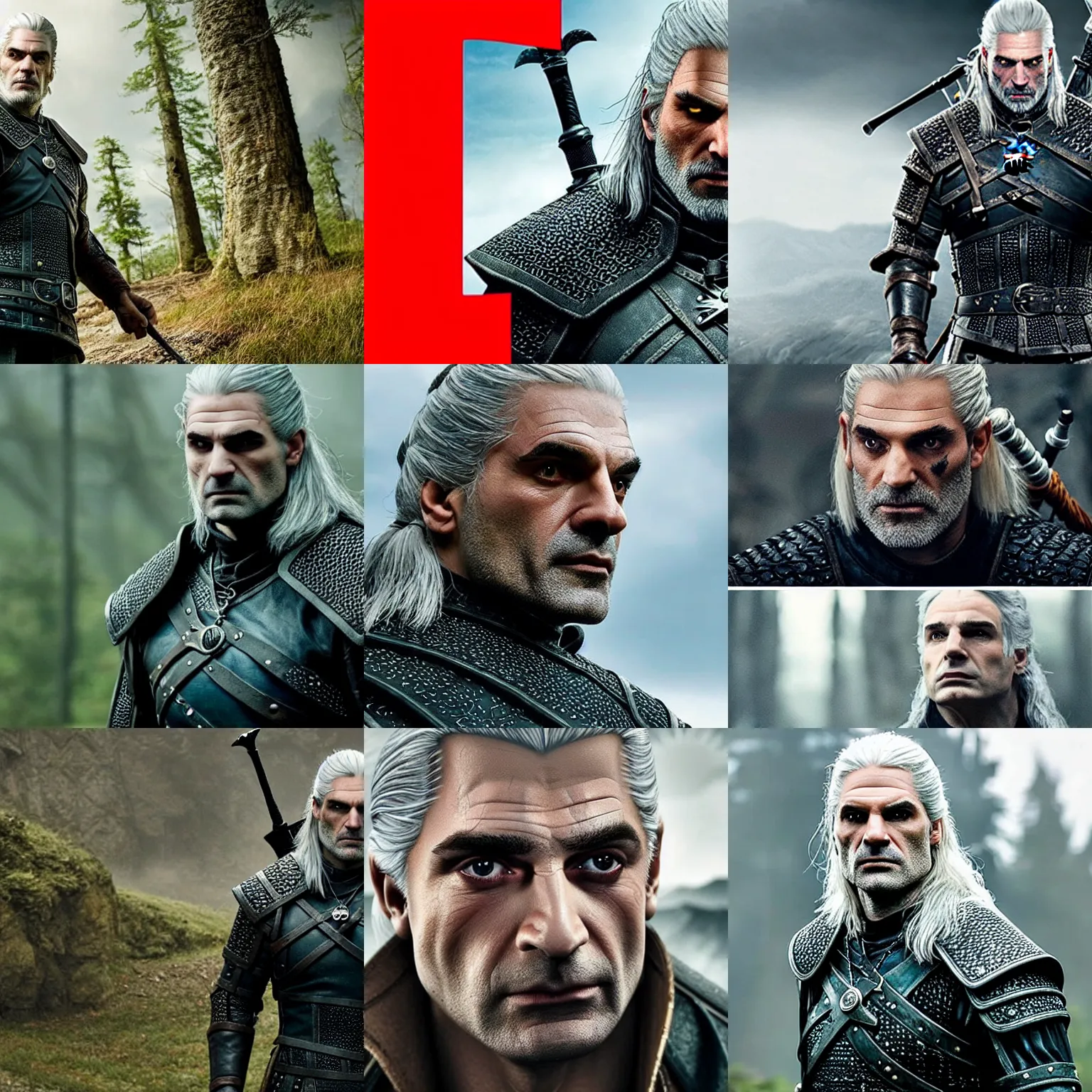 Prompt: geralt of rivia!!!! ( rowan atkinson!!! ) in netflix's the witcher ( 2 0 2 2 )