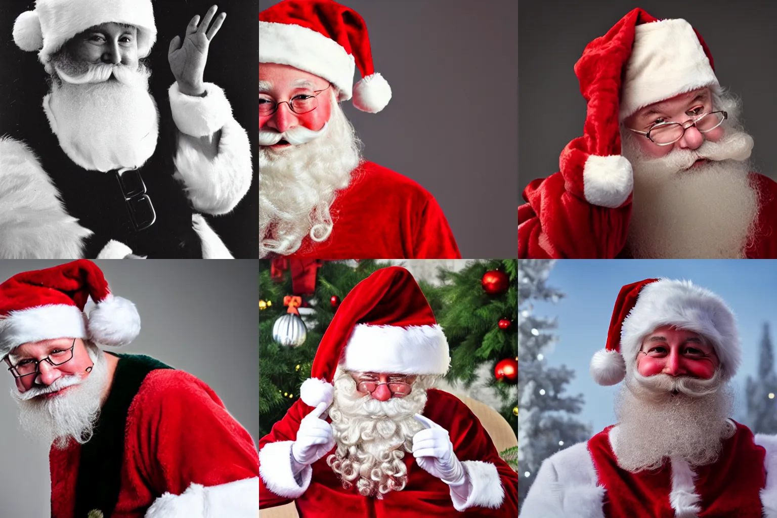 Prompt: Santa Claus without any facial hair
