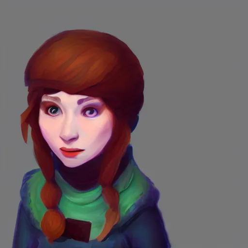 Image similar to a portrait of Madeline from Celeste, concept art, trending on artstation 3D.