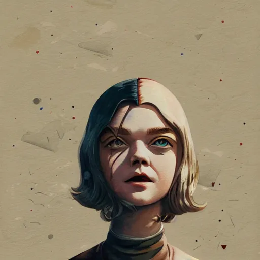 Image similar to Elle Fanning in Fallout 3 picture by Sachin Teng, asymmetrical, dark vibes, Realistic Painting , Organic painting, Matte Painting, geometric shapes, hard edges, graffiti, street art:2 by Sachin Teng:4