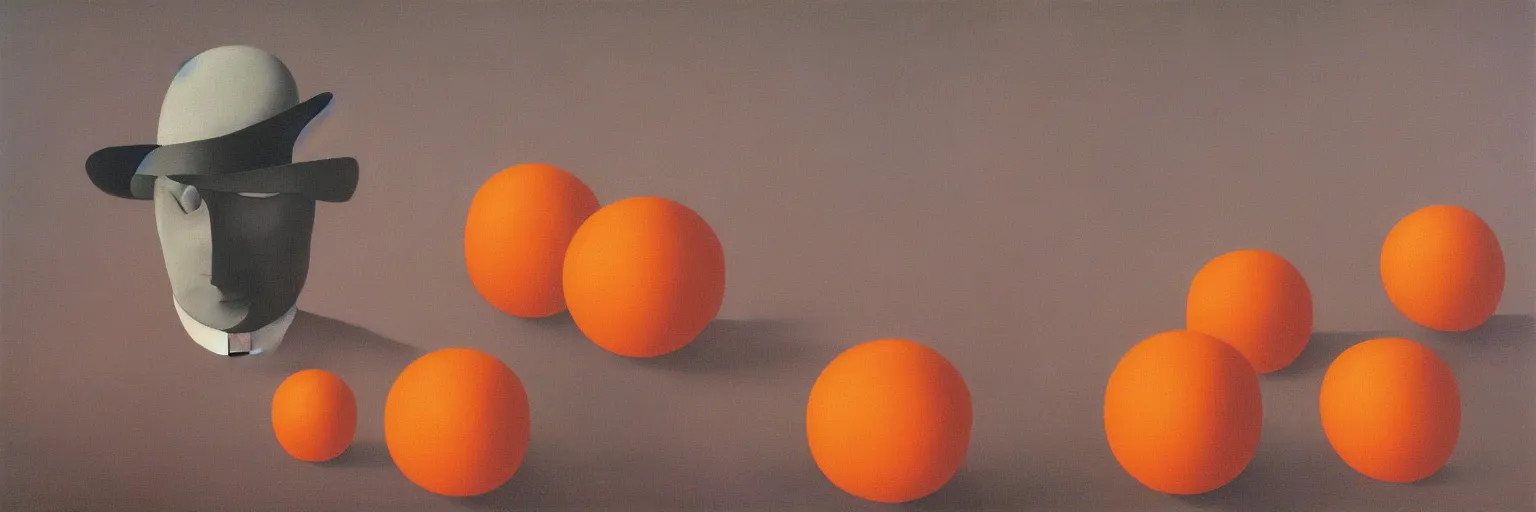 Image similar to orange painting magritte