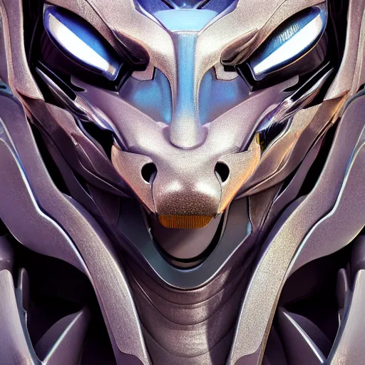 Image similar to a highly detailed close-up bust, of an awe-inspiring beautiful majestic anthropomorphic robotic mecha female dragon, with smooth and streamlined armor, standing and posing elegantly in front of the camera, well detailed head with epic LED eyes, sharp and dangerous sleek design, two arms, digital art, artstation, DeviantArt, professional, octane render, sunset lighting
