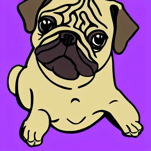 Image similar to pug cartoon