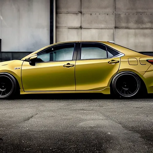 Image similar to a 2020 toyota camry with a widebody kit