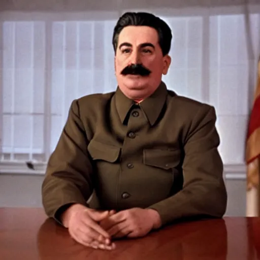 Prompt: stalin as The Office tv show character, Dwight