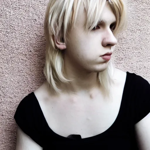 Image similar to light blonde Emo ftm photography