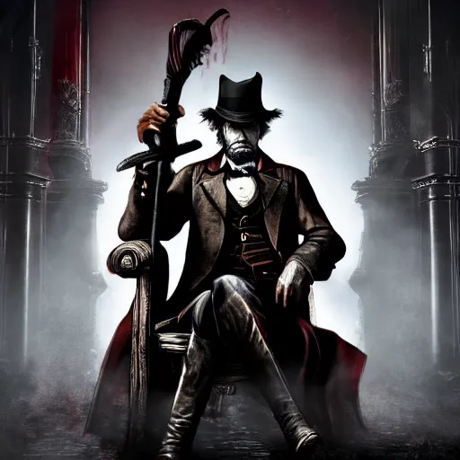 Image similar to hunter abe lincoln in bloodborne