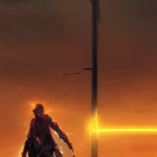 Prompt: lightning striking a telephone pole, dramatic lighting, illustration by Greg rutkowski, yoji shinkawa, 4k, digital art, concept art, trending on artstation