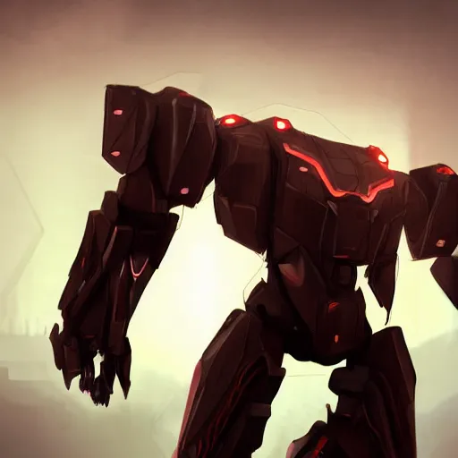 Image similar to bipedal mech red and white accents volumetric light intricate complex machine detailed concept art sharp focus coherent