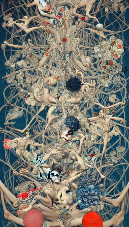 Image similar to the two complementary forces that make up all aspects and phenomena of life, by James Jean