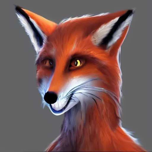 Image similar to an anthropomorphic fox, furry, anthro