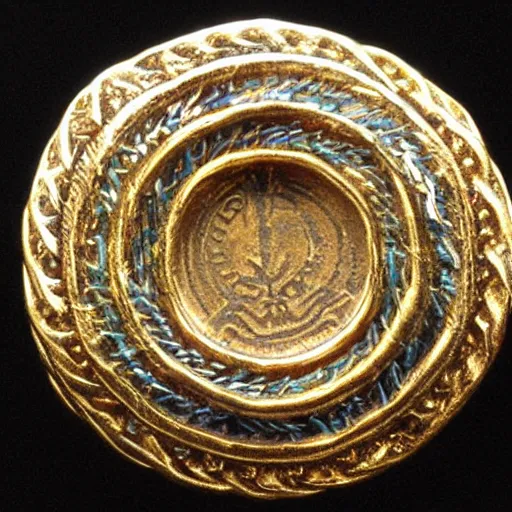 Prompt: ancient irish gold cloak pin