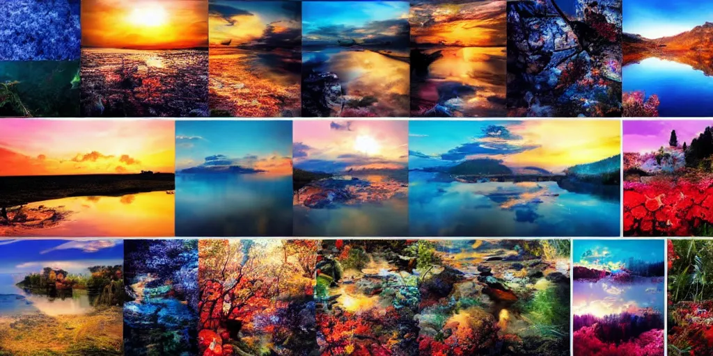 Image similar to beautiful photo collage poster 4 k