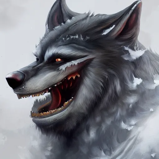 Prompt: beautiful painting of a werewolf, trending in artstation, artstationHD, artstationHQ, detailed, 4k