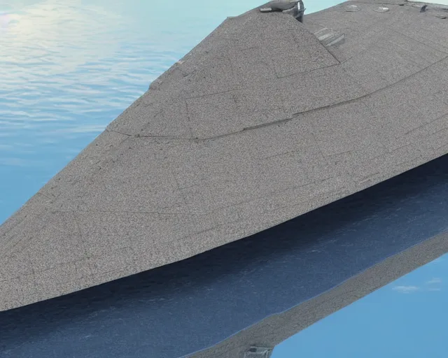 Image similar to 4 k hd, high resolution photograph of star destroyer, full colour, shot with sigma f / 4. 2, 2 5 0 mm sharp lens, wide shot, high level texture render