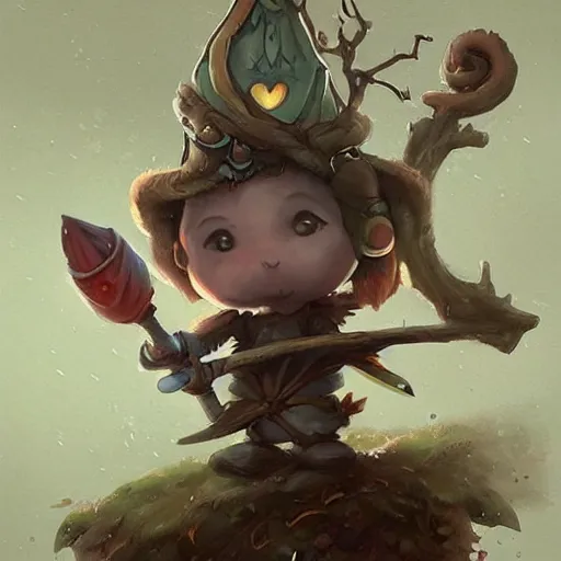 Image similar to cute little anthropomorphic maple tree, wielding a magic staff, tiny, small, short, wizard robe, cute and adorable, pretty, beautiful, dnd character art portrait, matte fantasy painting, deviantart artstation, by jason felix by steve argyle by tyler jacobson by peter mohrbacher, cinema