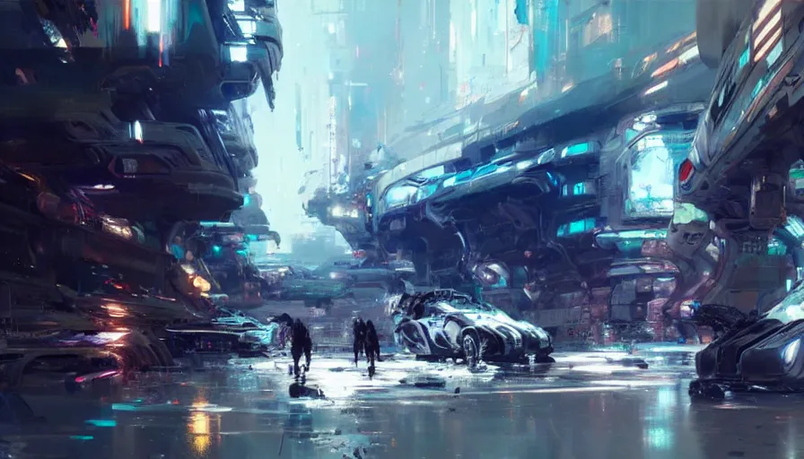 Image similar to concept art by wadim kashin