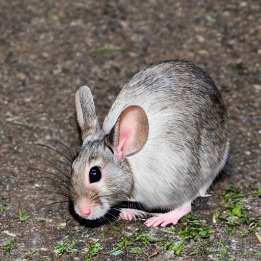 Prompt: a rat mixed with a rabbit