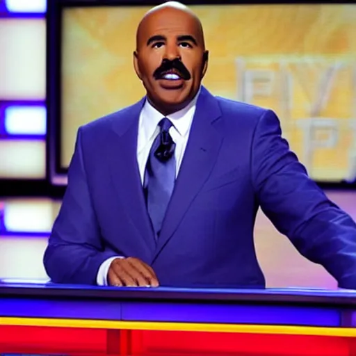 Image similar to steve harvey hosting jeopardy