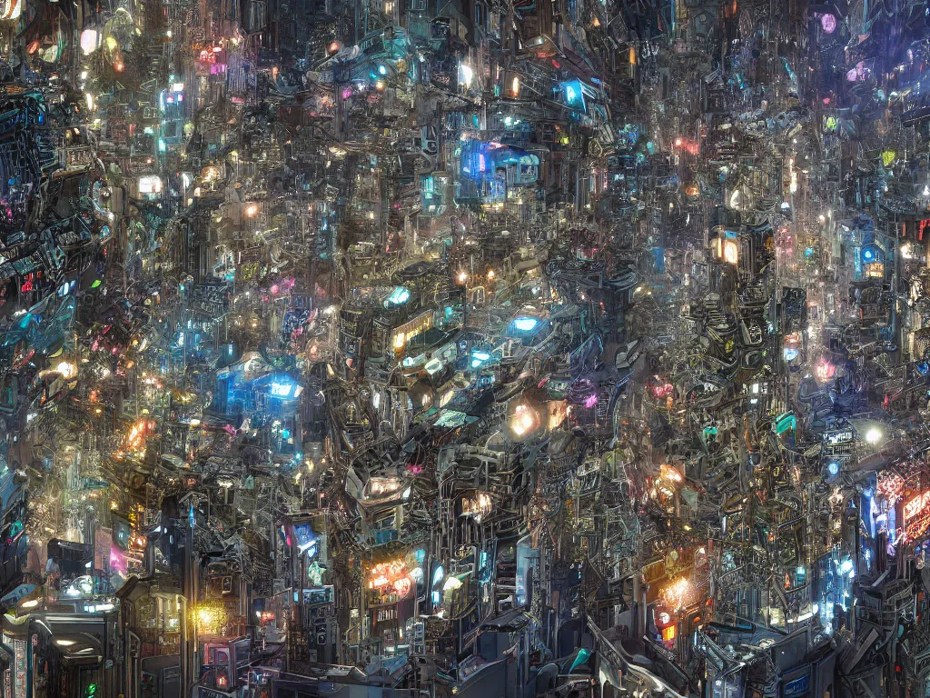 Image similar to Cyberpunk fractal city