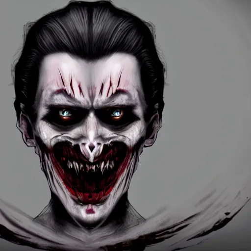 Prompt: dracula, extremely scary, spooky, terrifying, crisp, photo realism, realistic, clear, two eyes, one nose, super sharp teeth, 4 k resolution, 8 k resolution