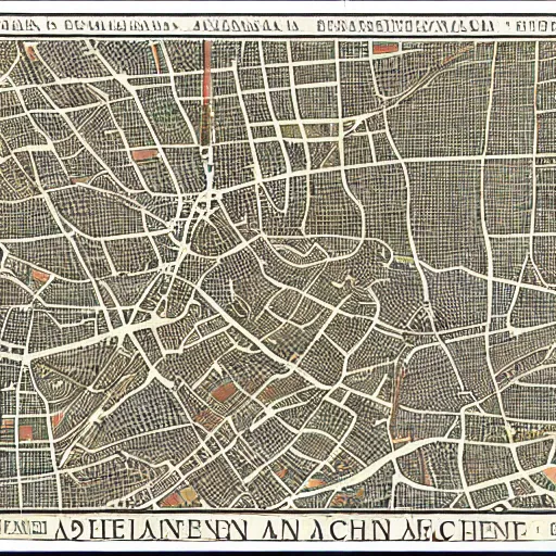 Prompt: a map of aachen.