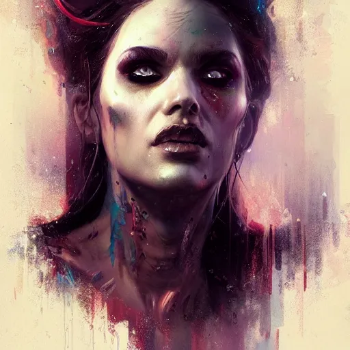 Prompt: a beautiful portrait of death goddess by Greg Rutkowski and Raymond Swanland, Trending on Artstation, ultra realistic digital art