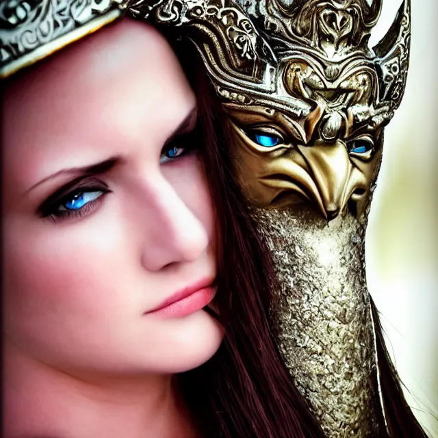 Image similar to perfectly centered close up portrait, evil goddess, professional portrait photography, candid photography, highly detailed, by anne stokes