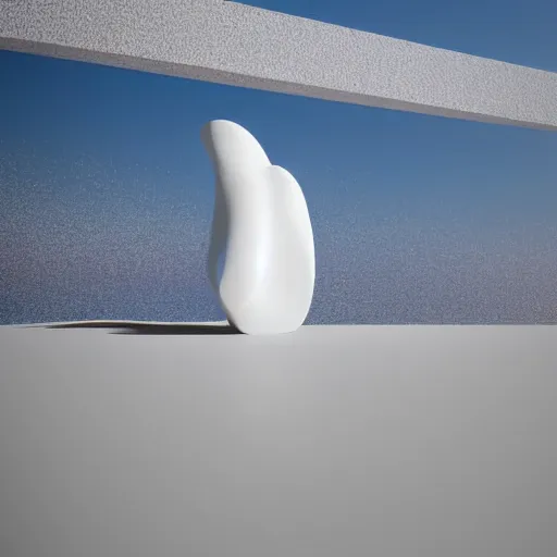 Prompt: perfume bottle buried in mounds of desert white sand on a zen clean modern minimalist beach with an ocean view, frozen and covered in ice, by peter tarka in an ivory room well contoured smooth fair walls, zaha hadid octane highly render, 4 k, ultra hd,