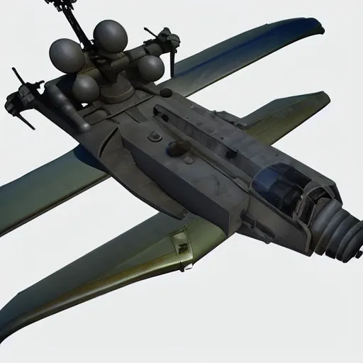 Image similar to futuristic military attack helicopter concept art, 3d model, art station