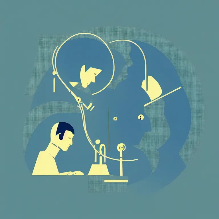 Image similar to logo for a research lab that studies distraction, tatsuro kiuchi, victo ngai, kilian eng, hiroshi nagai, minimalist, vector art, [ [ award winning ] ]