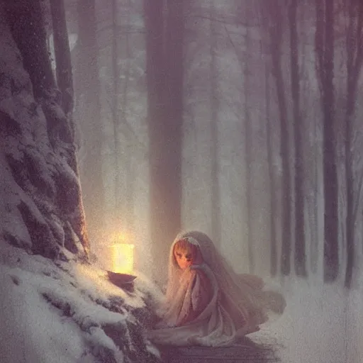 Image similar to photograph of a pale ghost girl, by mikko lagerstedt, by gaston bussiere, by jean deville, cinematic lighting