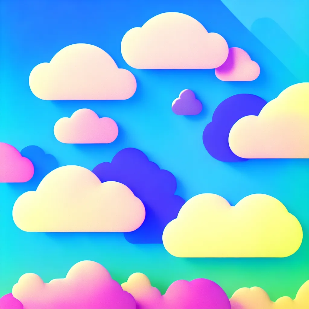 Image similar to a simple micro-service deployed to a public cloud , presented at keynote by CEO, trending on Artstation, painting by Jules Julien, Leslie David and Lisa Frank, muted colors with minimalism